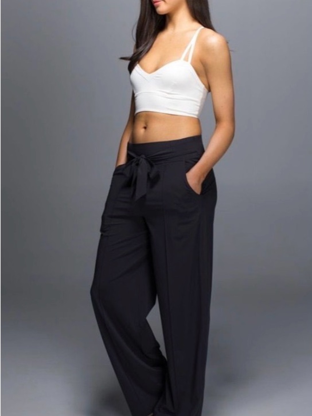 Lululemon Noir Pant High Rise Wide Leg Size | 6 tall Black